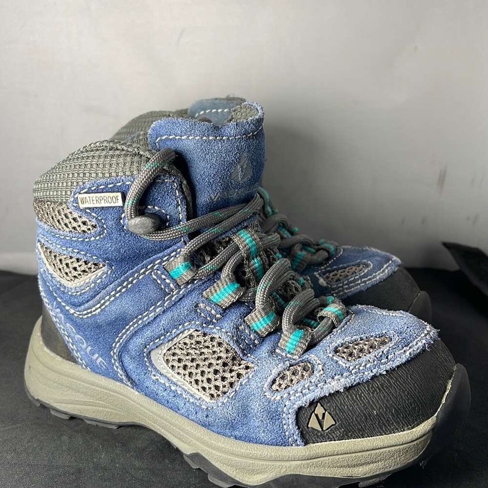 Vasque - Breeze Waterproof Grey Blue Black Hiking Boots - Youth 10 7207